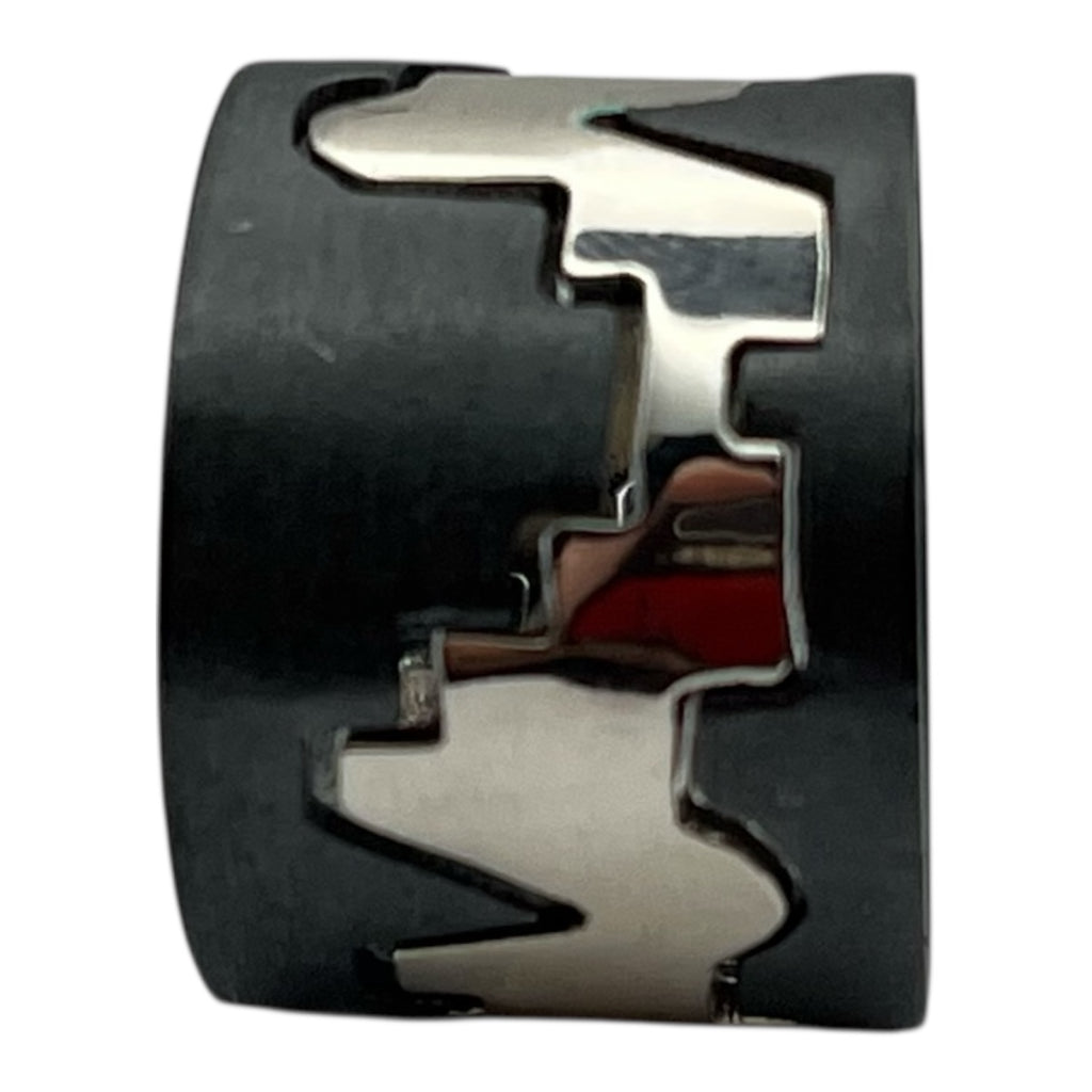 Triple Puzzle Rings - Geometric